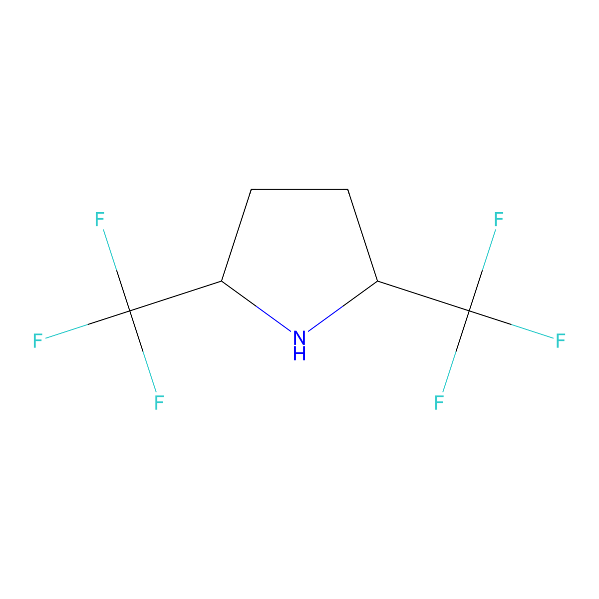 2,5-Bis(trifluoromethyl)pyrrolidine molecular structure, CAS 1240526-63-9