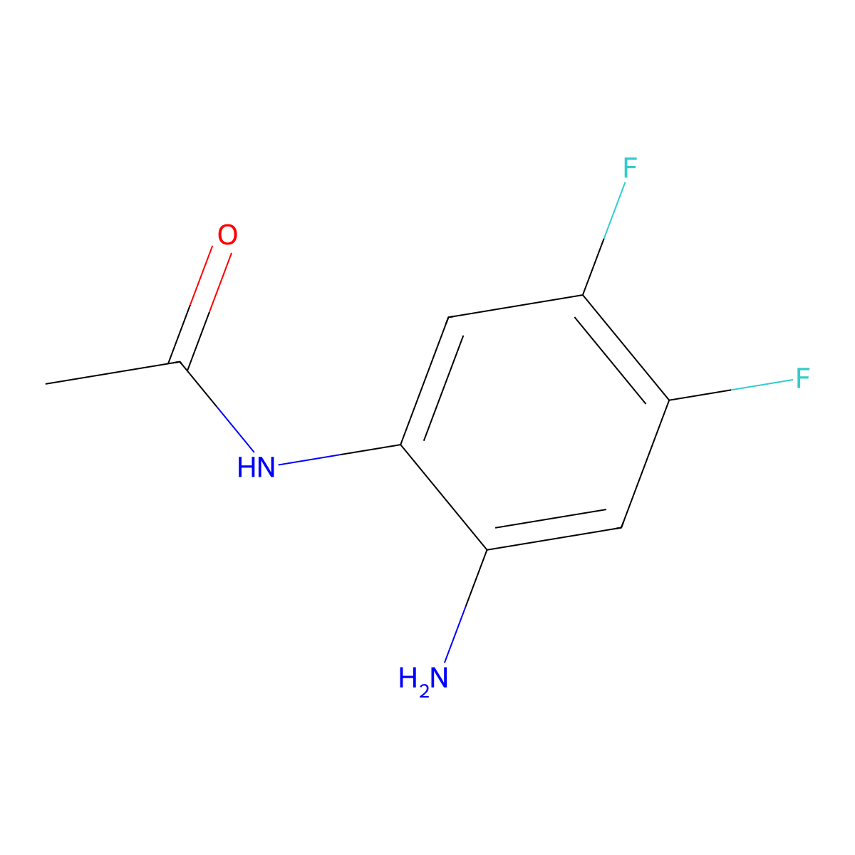 N-(2-amino-4,5-difluorophenyl)acetamide molecular structure, CAS 1240526-68-4