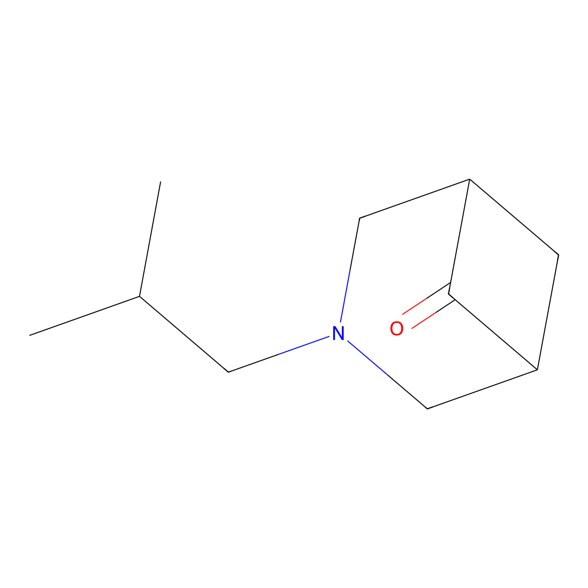 3-(2-Methylpropyl)-3-azabicyclo[3.1.1]heptan-6-one molecular structure, CAS 1240526-75-3