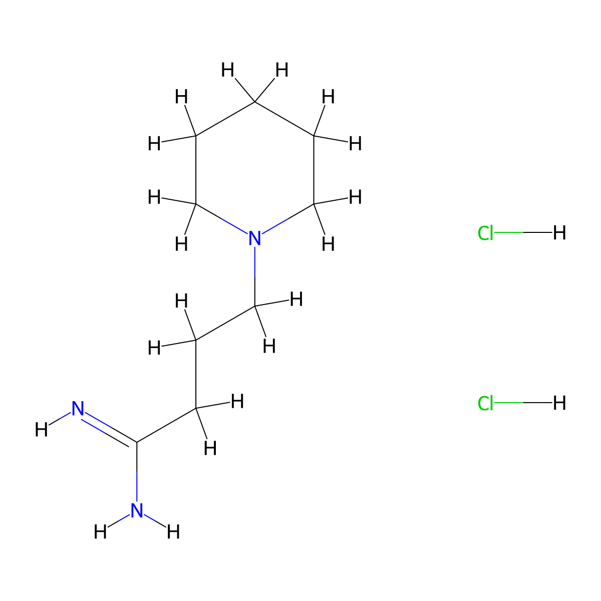 4-(Piperidin-1-yl)butanimidamide dihydrochloride molecular structure, CAS 1240526-76-4