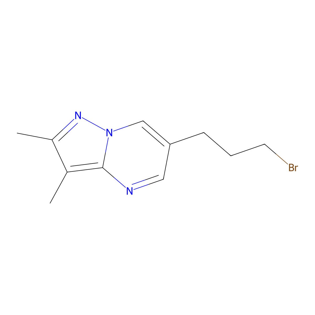 6-(3-Bromopropyl)-2,3-dimethylpyrazolo[1,5-a]pyrimidine molecular structure, CAS 1240526-78-6