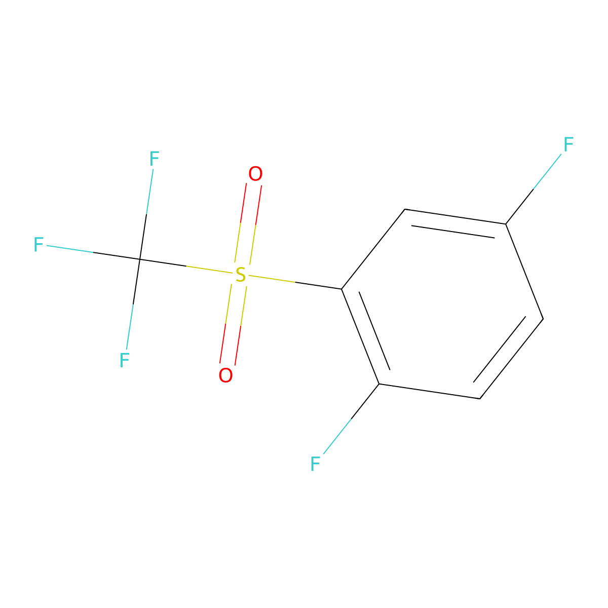 1,4-Difluoro-2-trifluoromethanesulfonylbenzene molecular structure, CAS 1240526-79-7