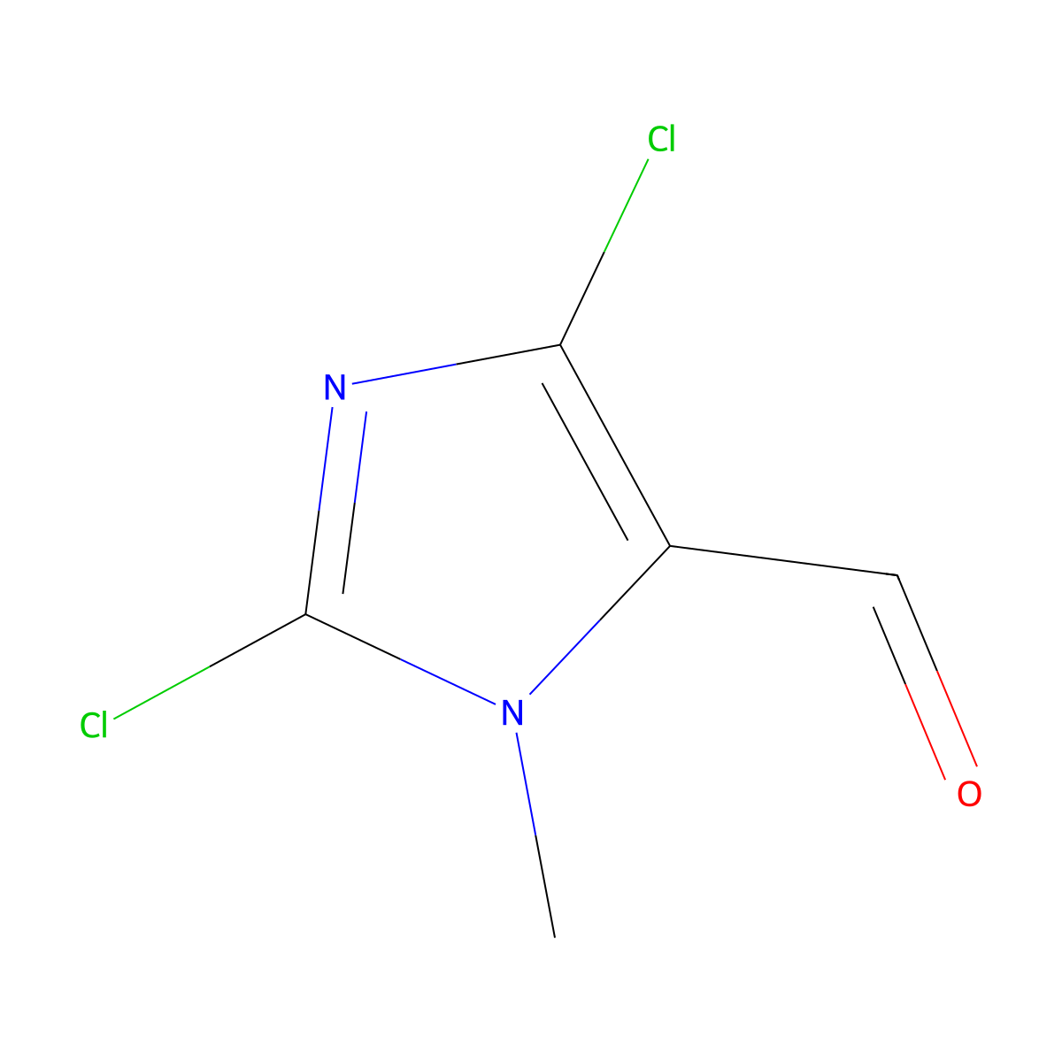 2,4-dichloro-1-methyl-1H-imidazole-5-carbaldehyde molecular structure, CAS 1240526-82-2