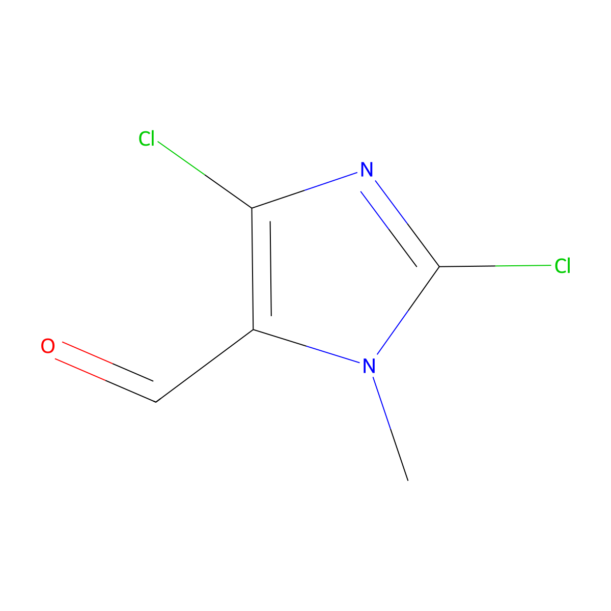 2,4-dichloro-1-methyl-1H-imidazole-5-carbaldehyde molecular structure, CAS 1240526-82-2