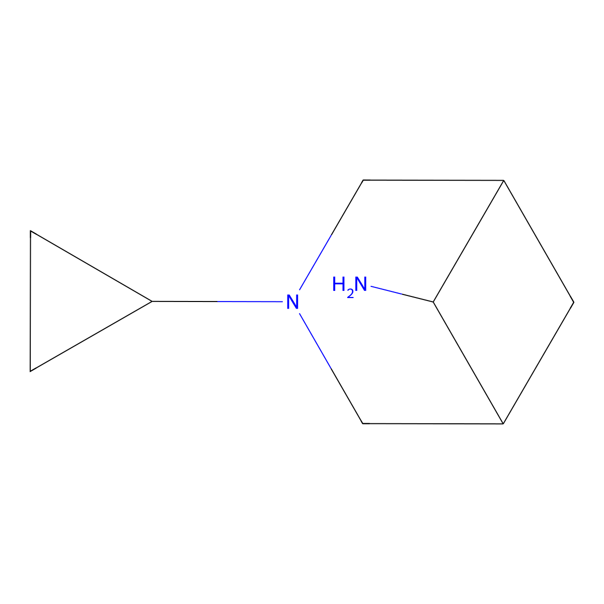 3-Cyclopropyl-3-azabicyclo[3.1.1]heptan-6-amine molecular structure, CAS 1240526-85-5