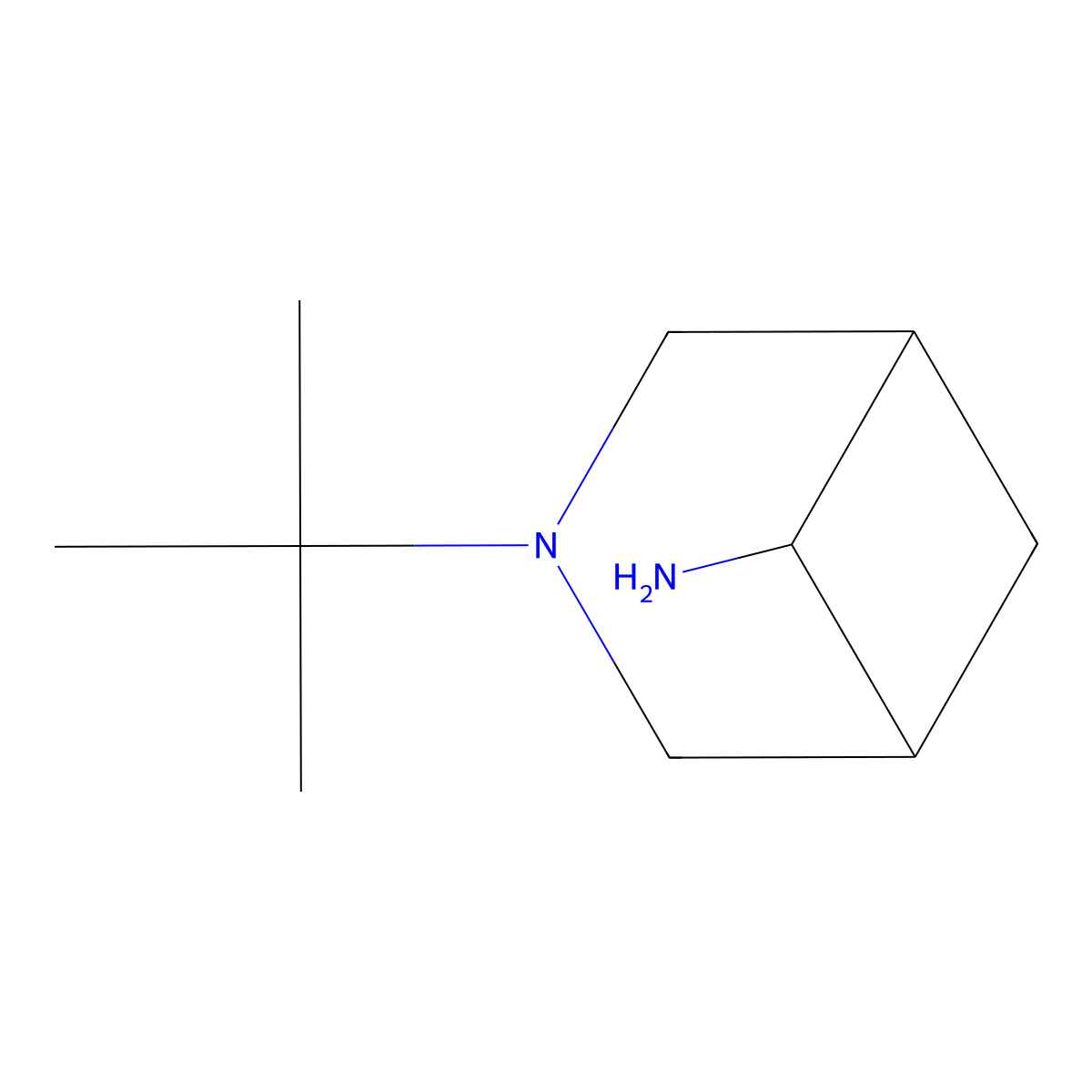 3-Tert-butyl-3-azabicyclo[3.1.1]heptan-6-amine molecular structure, CAS 1240526-90-2