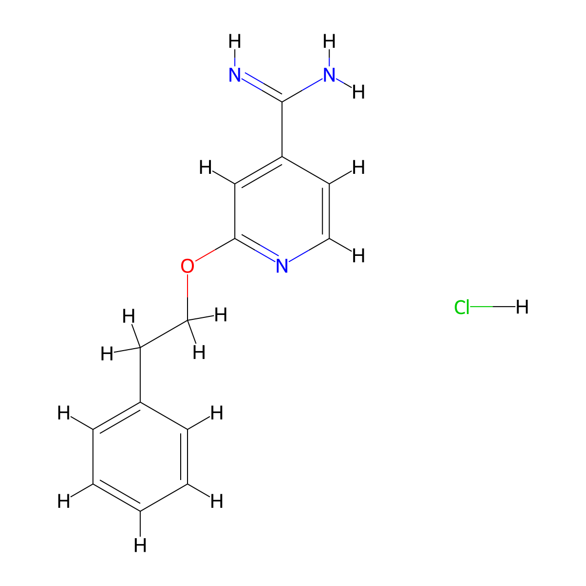 2-(2-Phenylethoxy)pyridine-4-carboximidamide hydrochloride molecular structure, CAS 1240526-97-9