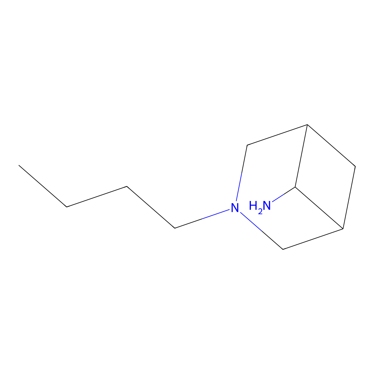 3-Butyl-3-azabicyclo[3.1.1]heptan-6-amine molecular structure, CAS 1240527-04-1