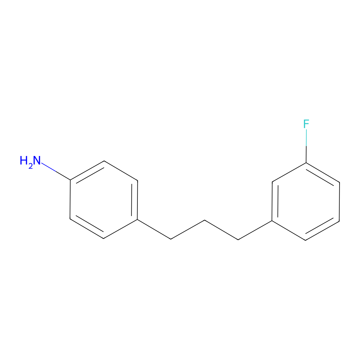 4-[3-(3-Fluorophenyl)propyl]aniline molecular structure, CAS 1240527-12-1
