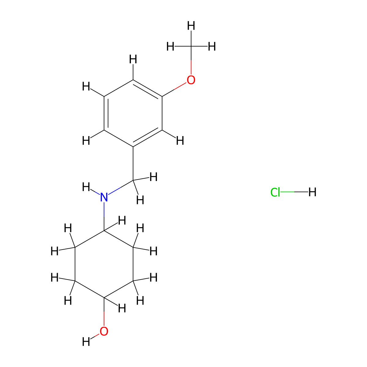 4-{[(3-Methoxyphenyl)methyl]amino}cyclohexan-1-ol hydrochloride molecular structure, CAS 1240527-15-4