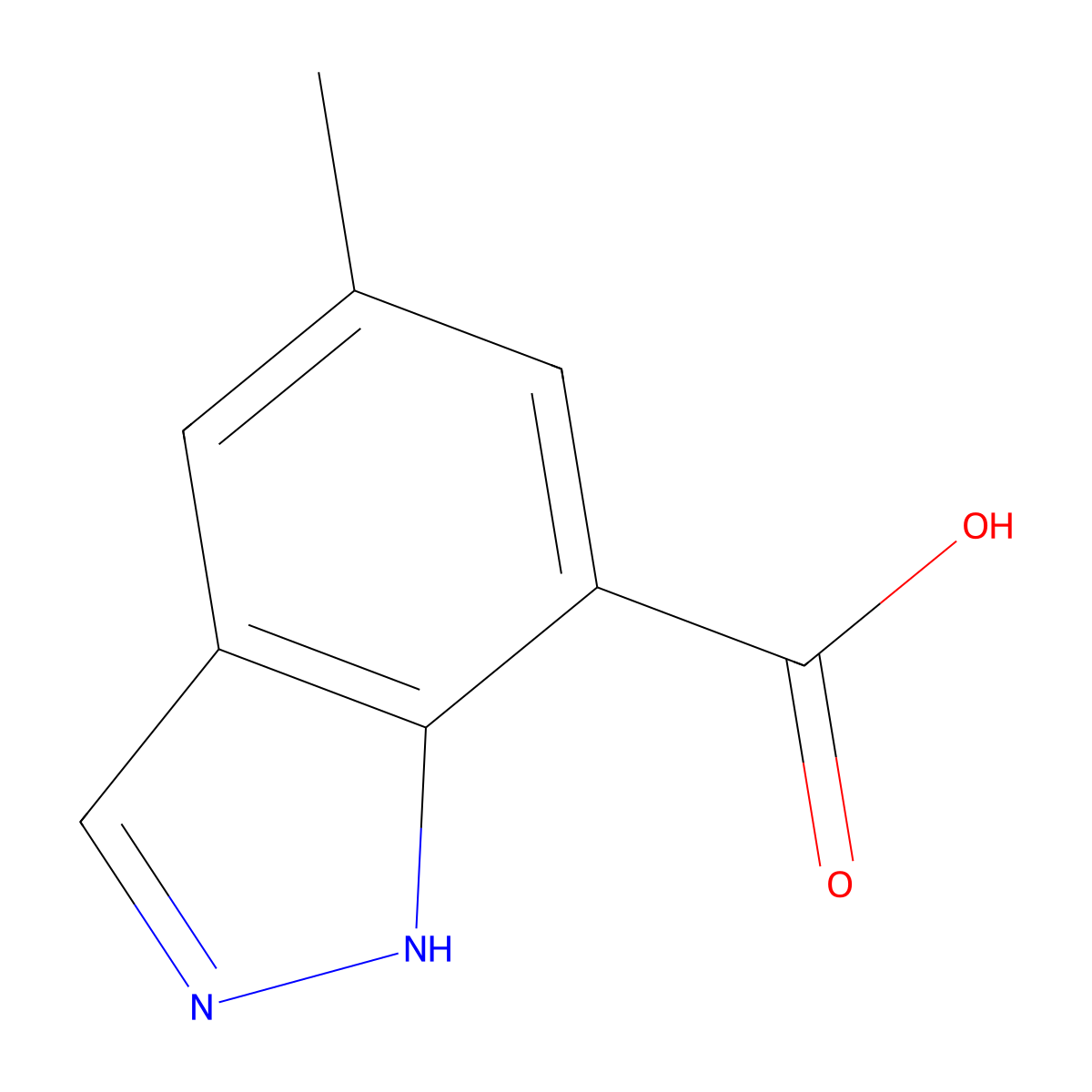 5-methyl-1H-indazole-7-carboxylic acid molecular structure, CAS 1240527-19-8