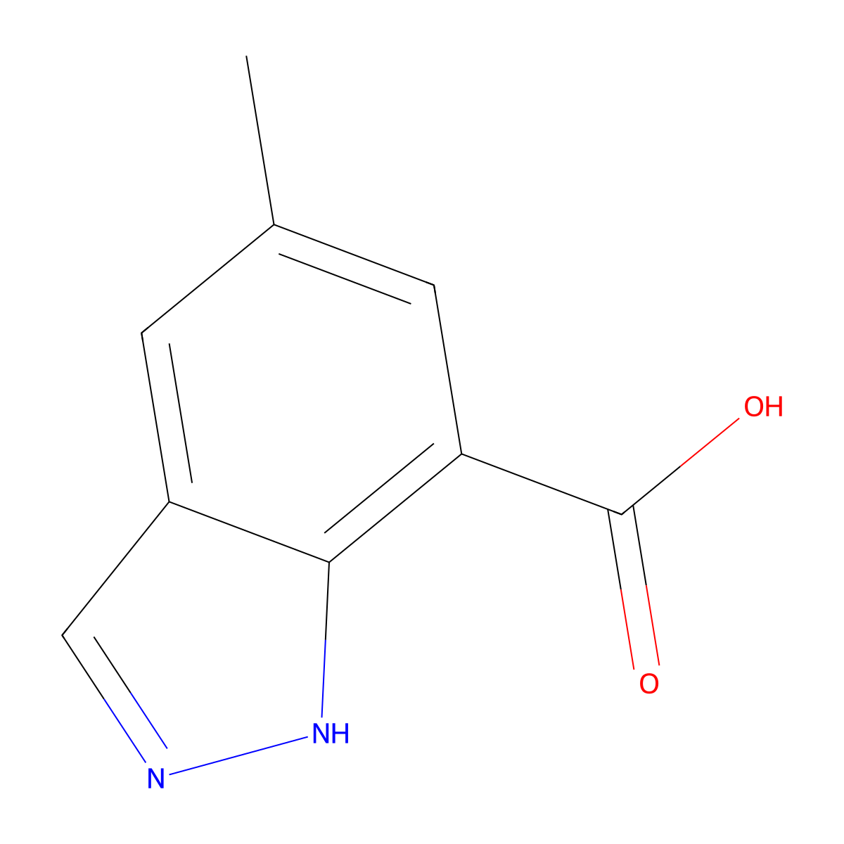 5-methyl-1H-indazole-7-carboxylic acid molecular structure, CAS 1240527-19-8