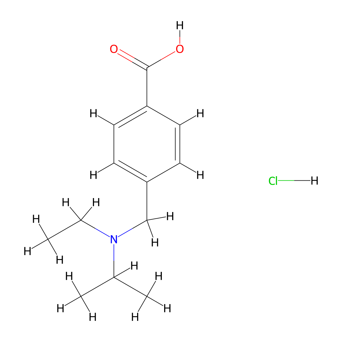 4-{[Ethyl(propan-2-yl)amino]methyl}benzoic acid hydrochloride molecular structure, CAS 1240527-20-1
