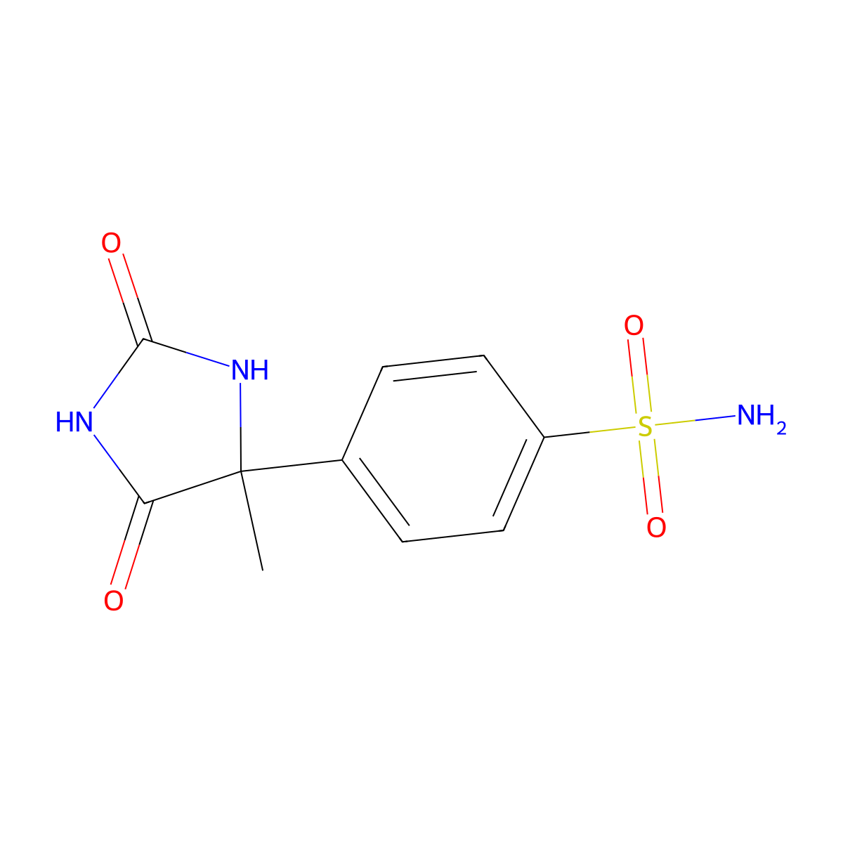 4-(4-Methyl-2,5-dioxoimidazolidin-4-yl)benzene-1-sulfonamide molecular structure, CAS 1240527-24-5