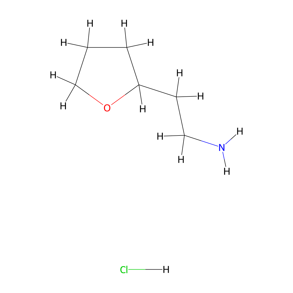 2-(Oxolan-2-yl)ethan-1-amine hydrochloride molecular structure, CAS 1240527-33-6