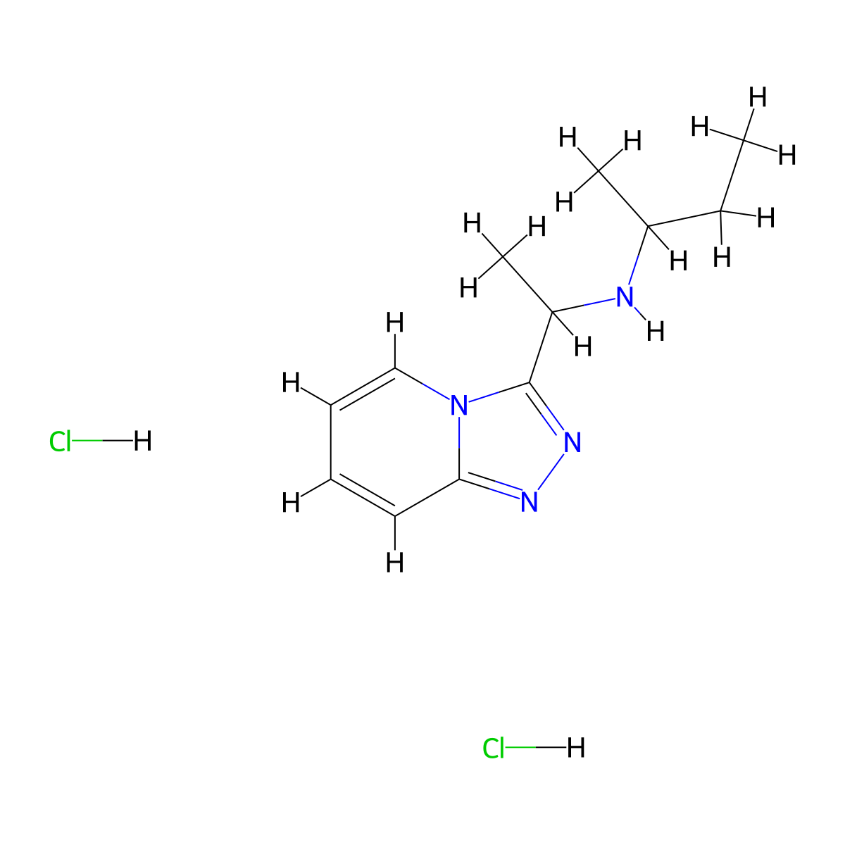(Butan-2-yl)(1-{[1,2,4]triazolo[4,3-a]pyridin-3-yl}ethyl)amine dihydrochloride molecular structure, CAS 1240527-36-9