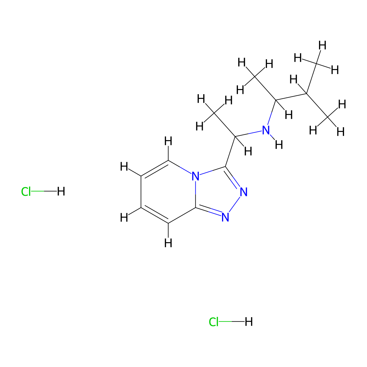 (3-Methylbutan-2-yl)(1-{[1,2,4]triazolo[4,3-a]pyridin-3-yl}ethyl)amine dihydrochloride molecular structure, CAS 1240527-38-1