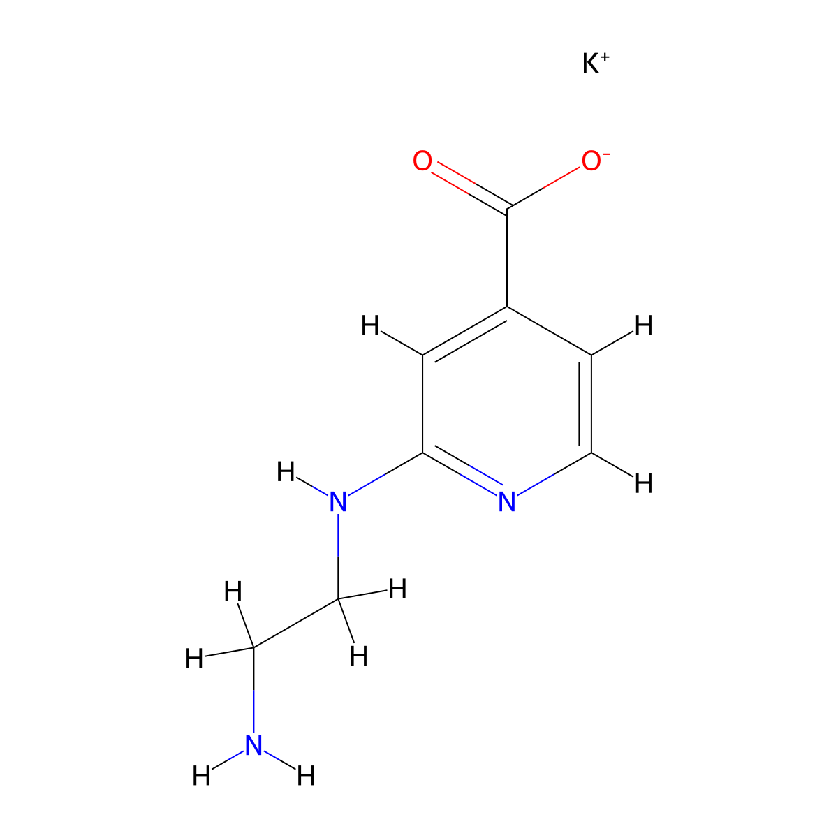 Potassium 2-[(2-aminoethyl)amino]pyridine-4-carboxylate molecular structure, CAS 1240527-43-8