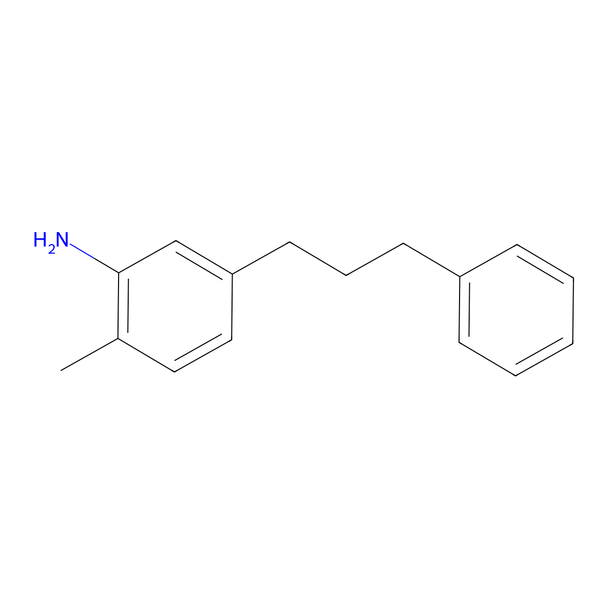 2-Methyl-5-(3-phenylpropyl)aniline molecular structure, CAS 1240527-71-2
