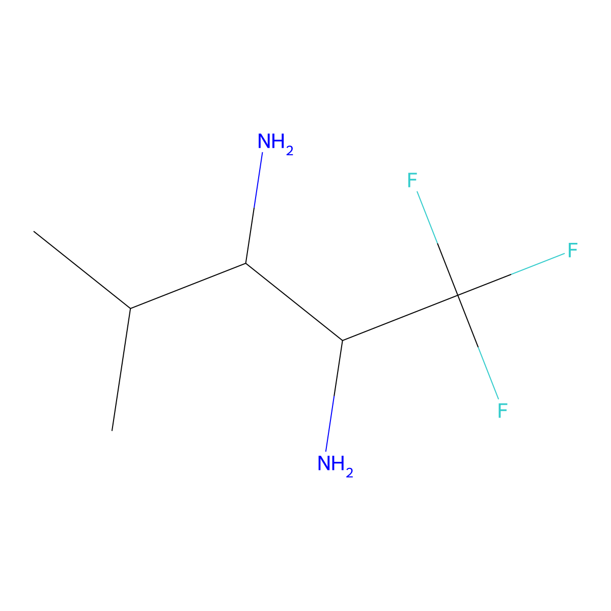1,1,1-Trifluoro-4-methylpentane-2,3-diamine molecular structure, CAS 1240527-73-4