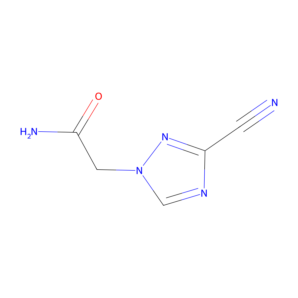 2-(3-cyano-1H-1,2,4-triazol-1-yl)acetamide molecular structure, CAS 1240527-80-3
