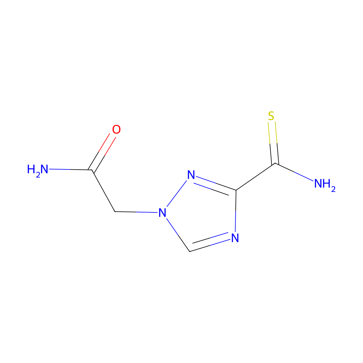 2-(3-carbamothioyl-1H-1,2,4-triazol-1-yl)acetamide molecular structure, CAS 1240527-82-5