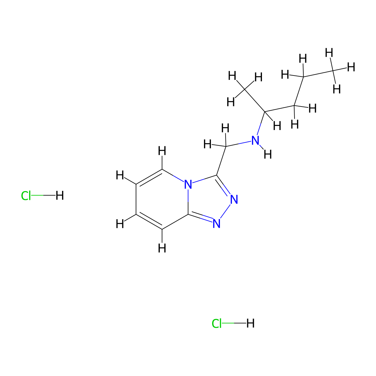 (Pentan-2-yl)({[1,2,4]triazolo[4,3-a]pyridin-3-yl}methyl)amine dihydrochloride molecular structure, CAS 1240527-84-7