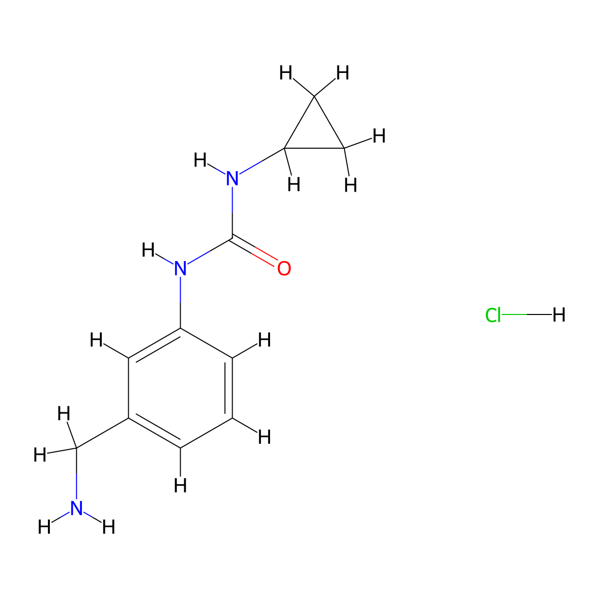 1-[3-(Aminomethyl)phenyl]-3-cyclopropylurea hydrochloride molecular structure, CAS 1240527-87-0