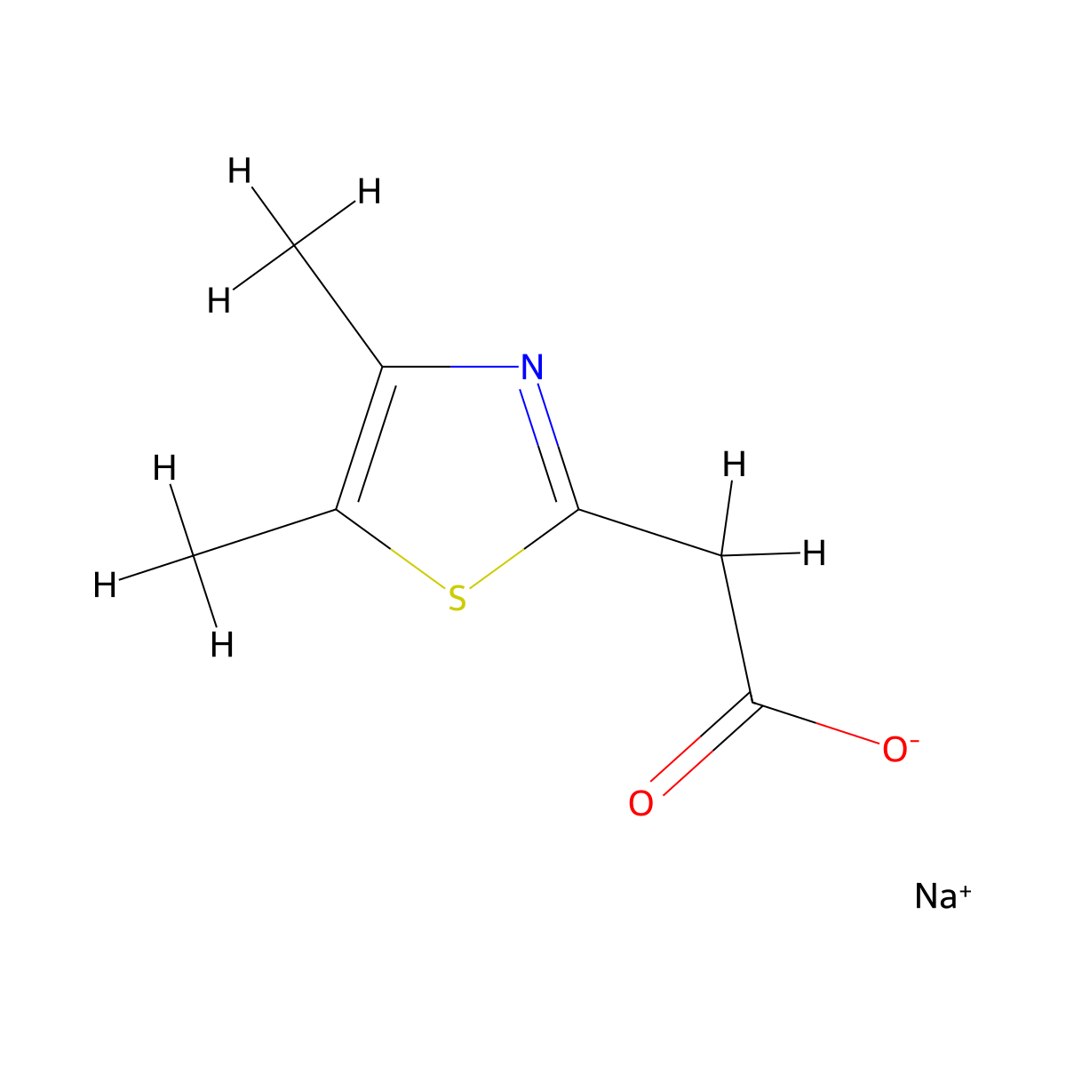 Sodium 2-(dimethyl-1,3-thiazol-2-yl)acetate molecular structure, CAS 1240527-88-1