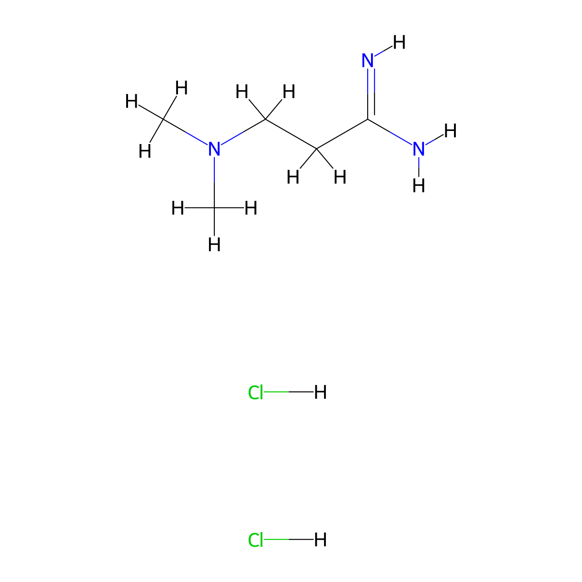 3-(Dimethylamino)propanimidamide dihydrochloride molecular structure, CAS 1240527-89-2