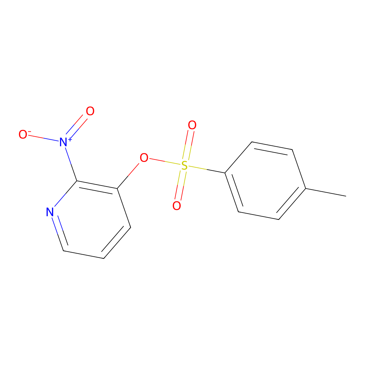 2-Nitropyridin-3-yl 4-methylbenzene-1-sulfonate molecular structure, CAS 1240527-92-7