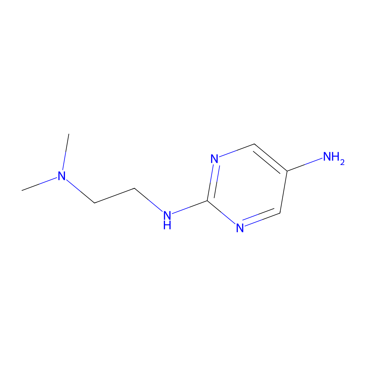 2-N-[2-(dimethylamino)ethyl]pyrimidine-2,5-diamine molecular structure, CAS 1240527-96-1