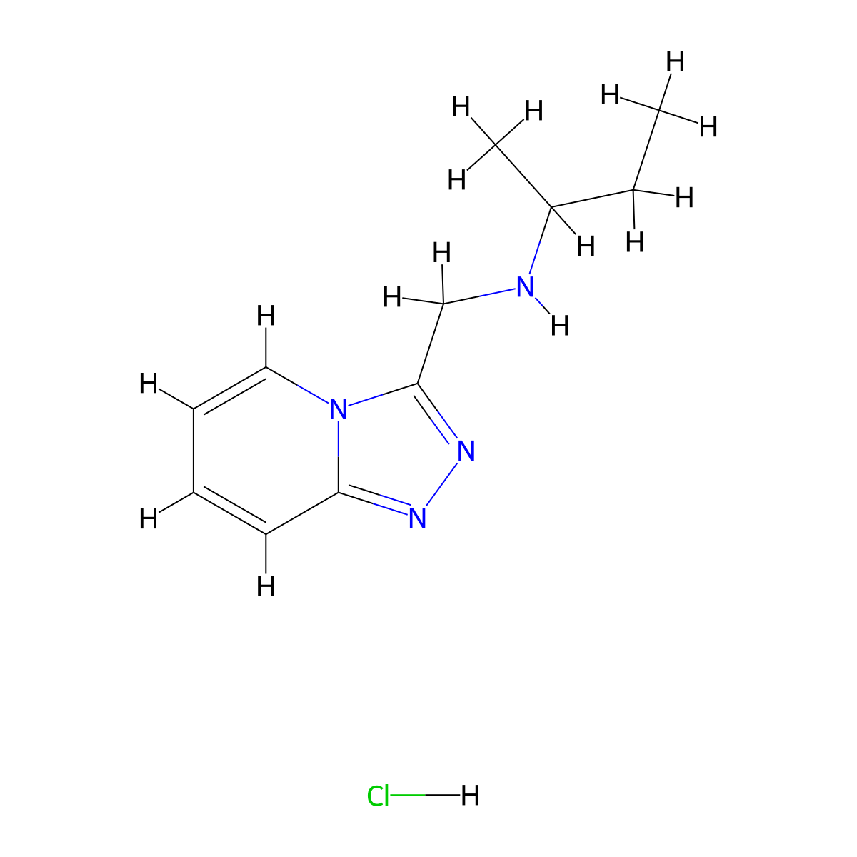 (Butan-2-yl)({[1,2,4]triazolo[4,3-a]pyridin-3-yl}methyl)amine hydrochloride molecular structure, CAS 1240528-07-7