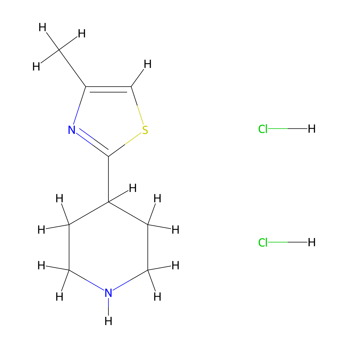 4-(4-Methyl-1,3-thiazol-2-yl)piperidine dihydrochloride molecular structure, CAS 1240528-17-9