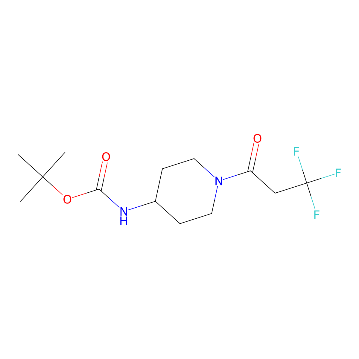 tert-butyl N-[1-(3,3,3-trifluoropropanoyl)piperidin-4-yl]carbamate molecular structure, CAS 1240528-25-9