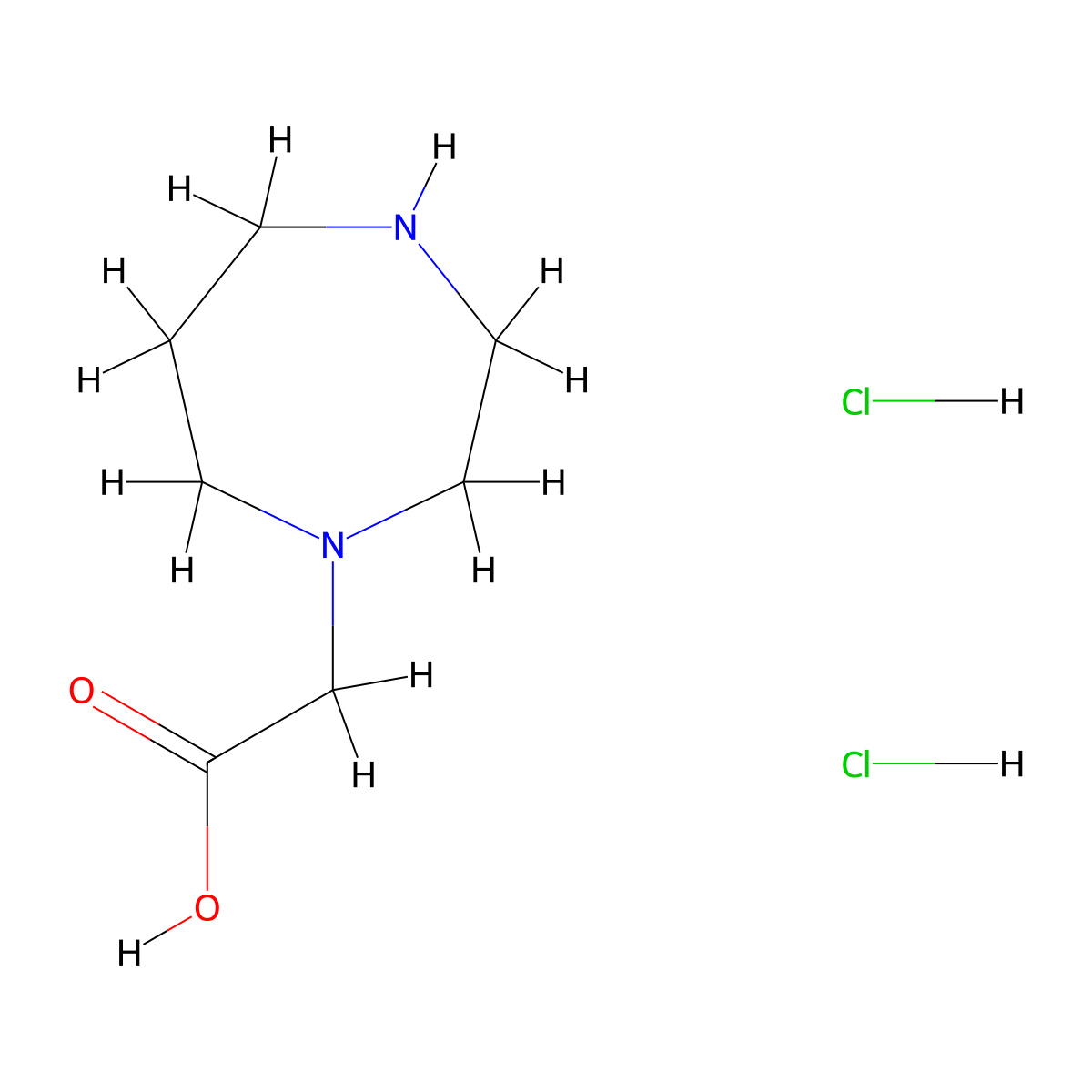 2-(1,4-Diazepan-1-yl)acetic acid dihydrochloride molecular structure, CAS 1240528-26-0
