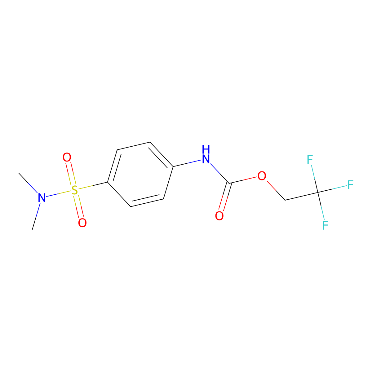 2,2,2-trifluoroethyl N-[4-(dimethylsulfamoyl)phenyl]carbamate molecular structure, CAS 1240528-48-6