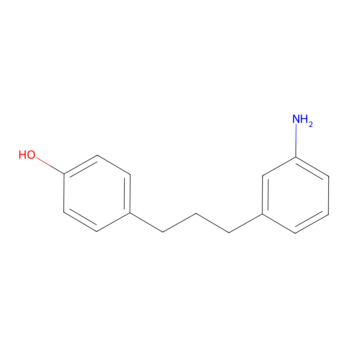 4-[3-(3-Aminophenyl)propyl]phenol molecular structure, CAS 1240528-57-7