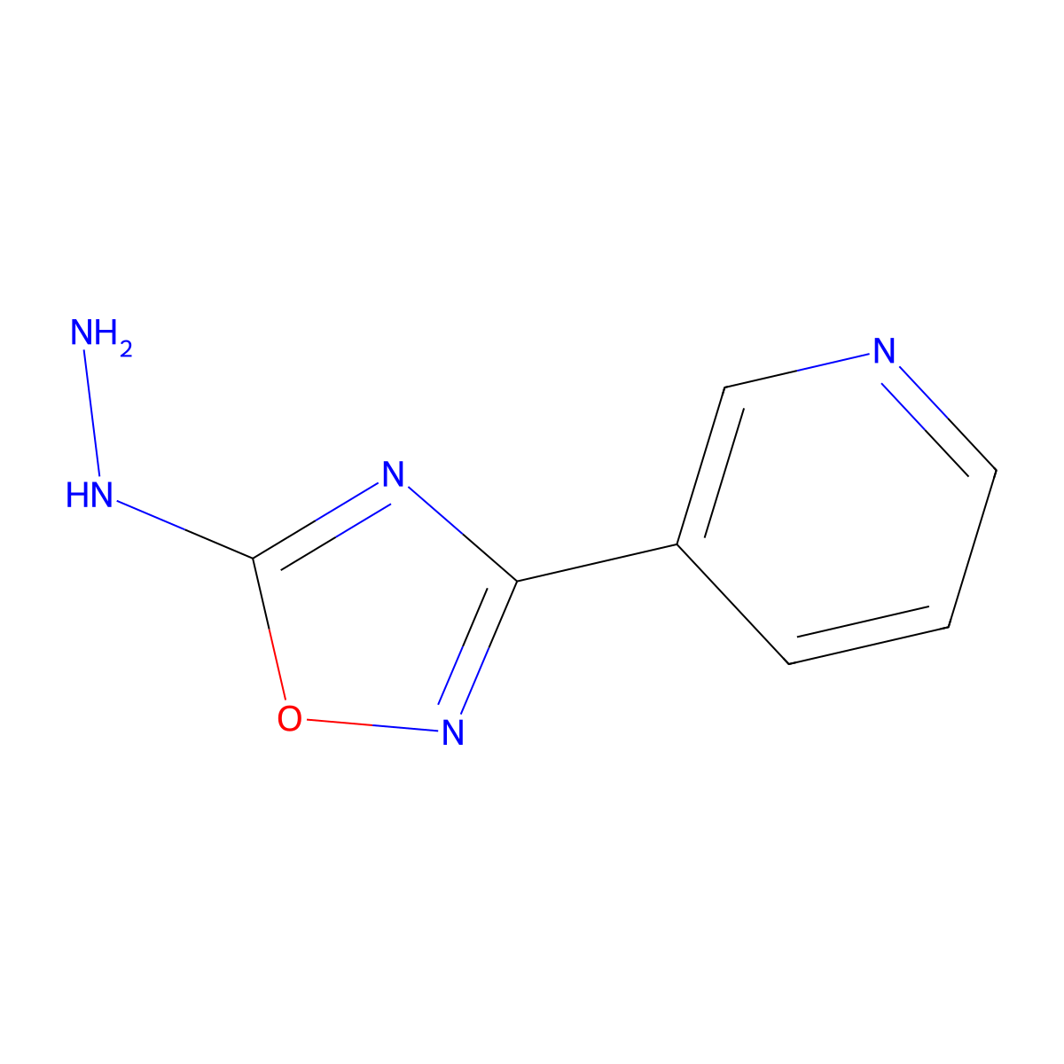3-(5-Hydrazinyl-1,2,4-oxadiazol-3-yl)pyridine molecular structure, CAS 1240528-63-5