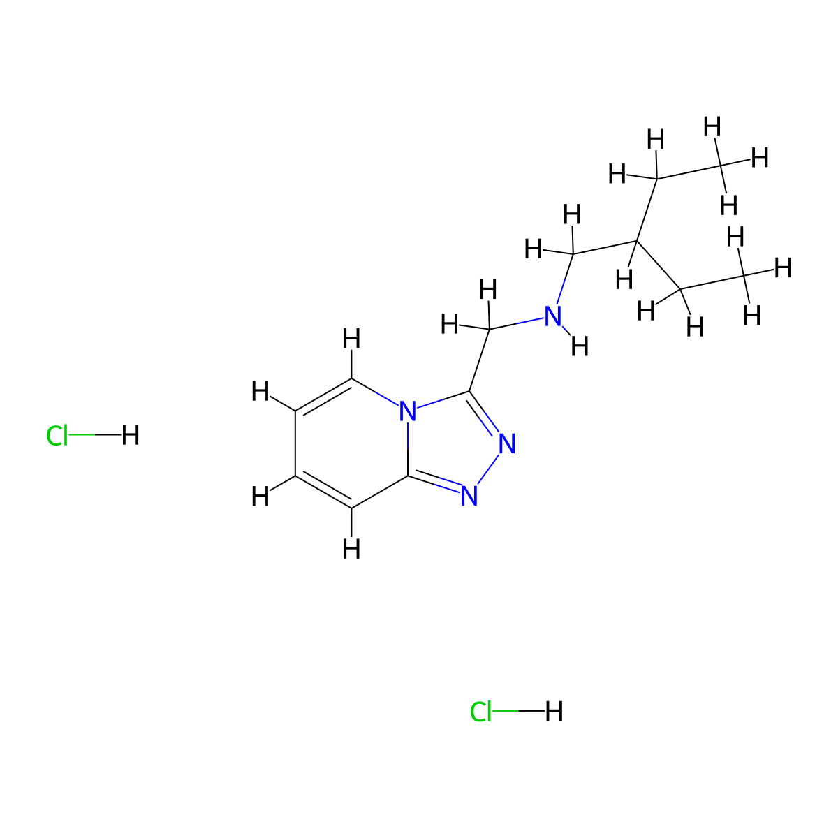 (2-Ethylbutyl)({[1,2,4]triazolo[4,3-a]pyridin-3-ylmethyl})amine dihydrochloride molecular structure, CAS 1240528-71-5