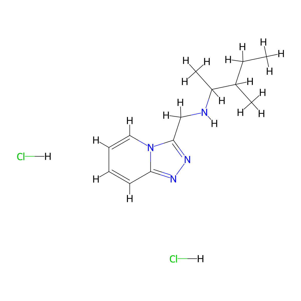 (3-Methylpentan-2-yl)({[1,2,4]triazolo[4,3-a]pyridin-3-ylmethyl})amine dihydrochloride molecular structure, CAS 1240528-79-3