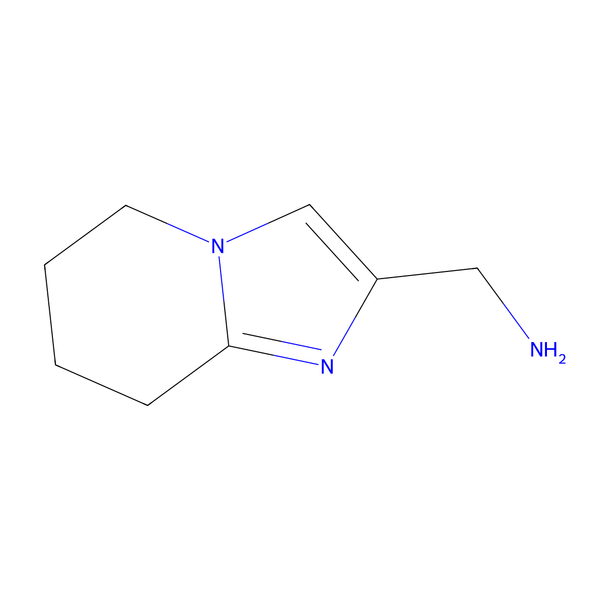 5H,6H,7H,8H-imidazo(1,2-a)pyridin-2-ylmethanamine molecular structure, CAS 1240528-83-9