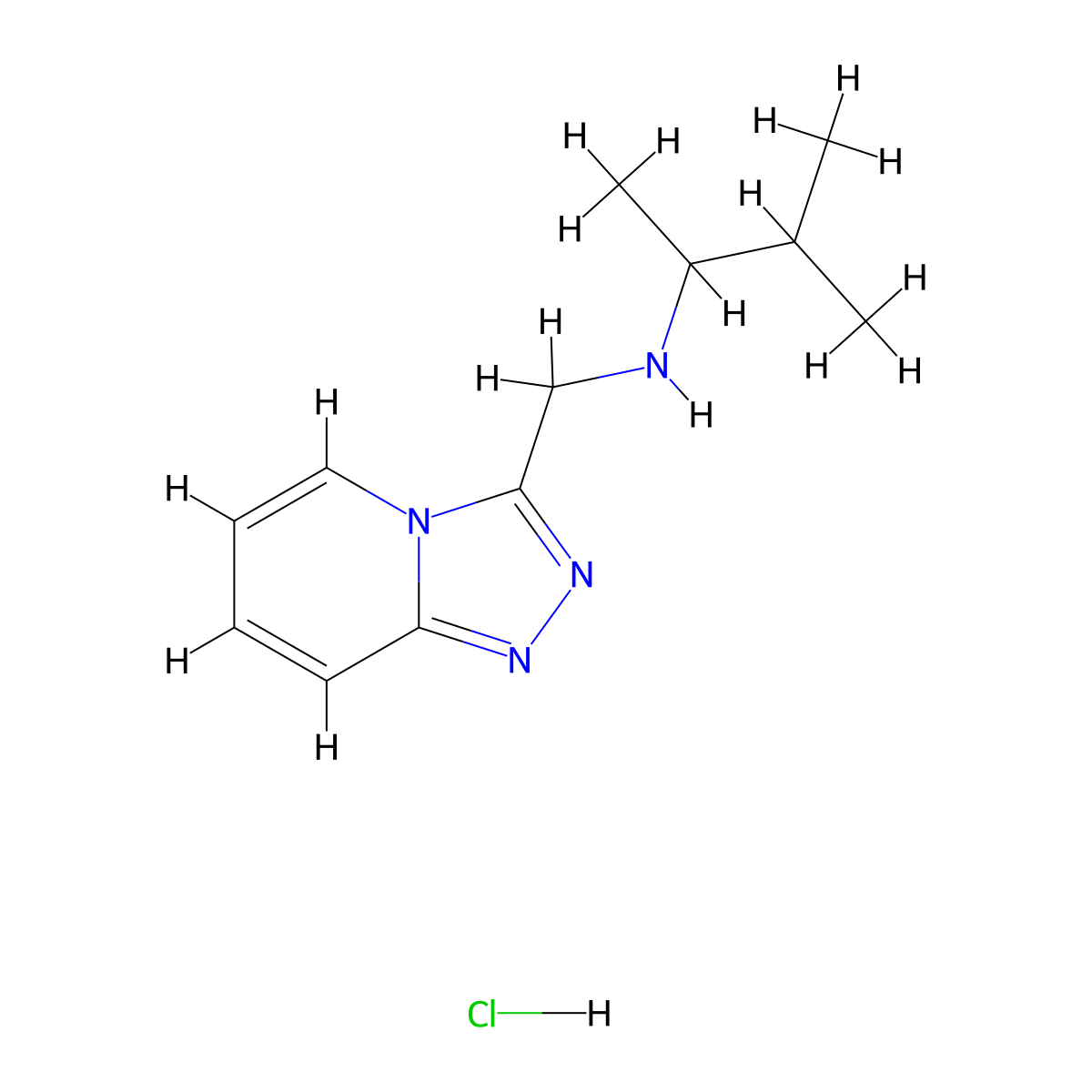 (3-Methylbutan-2-yl)({[1,2,4]triazolo[4,3-a]pyridin-3-yl}methyl)amine hydrochloride molecular structure, CAS 1240528-84-0