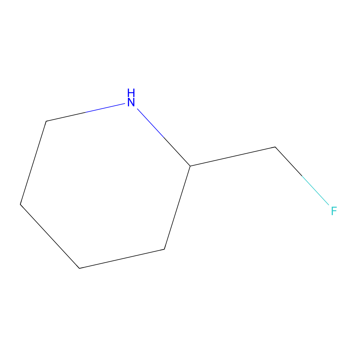 2-(Fluoromethyl)piperidine molecular structure, CAS 1240528-86-2