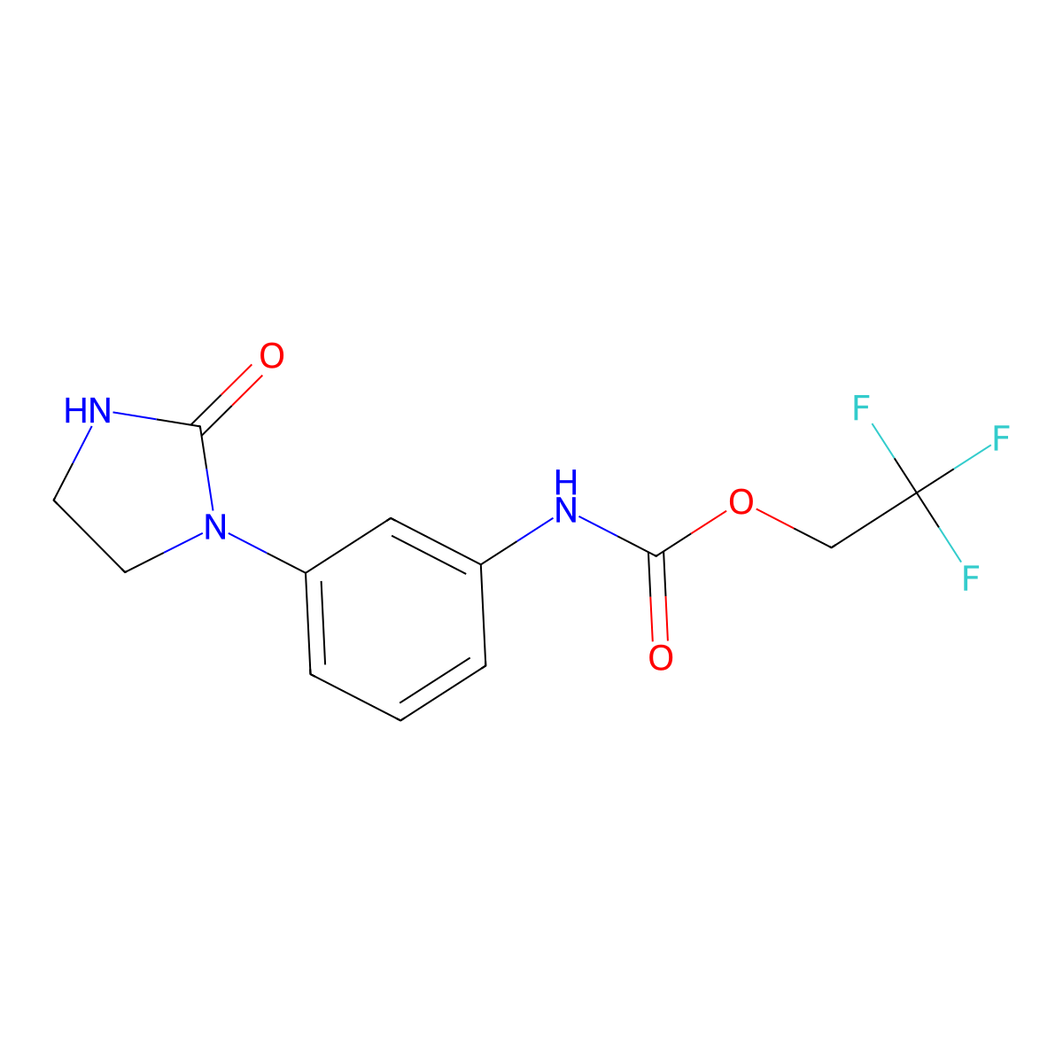 2,2,2-trifluoroethyl N-[3-(2-oxoimidazolidin-1-yl)phenyl]carbamate molecular structure, CAS 1240529-00-3