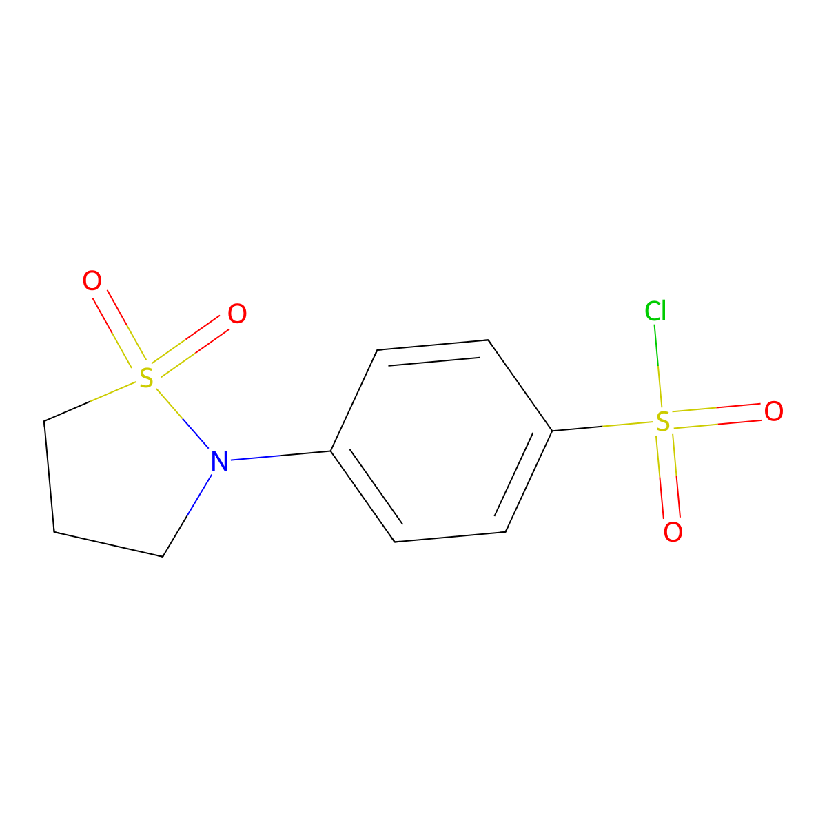 Benzenesulfonyl chloride, 4-(1,1-dioxido-2-isothiazolidinyl)- molecular structure, CAS 1240529-01-4