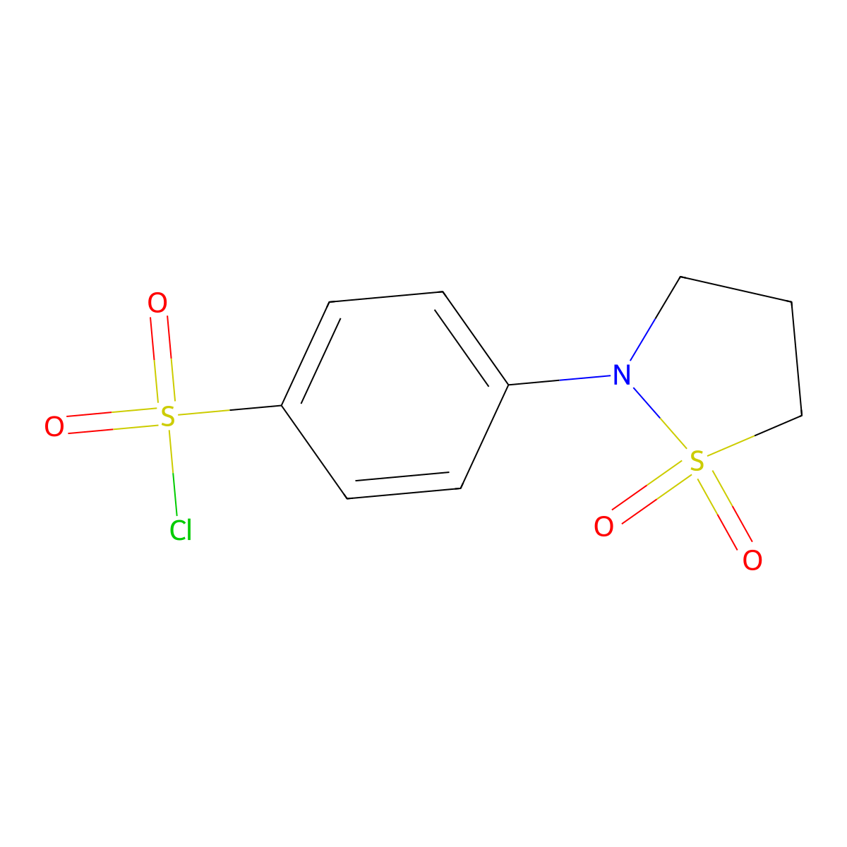 Benzenesulfonyl chloride, 4-(1,1-dioxido-2-isothiazolidinyl)- molecular structure, CAS 1240529-01-4
