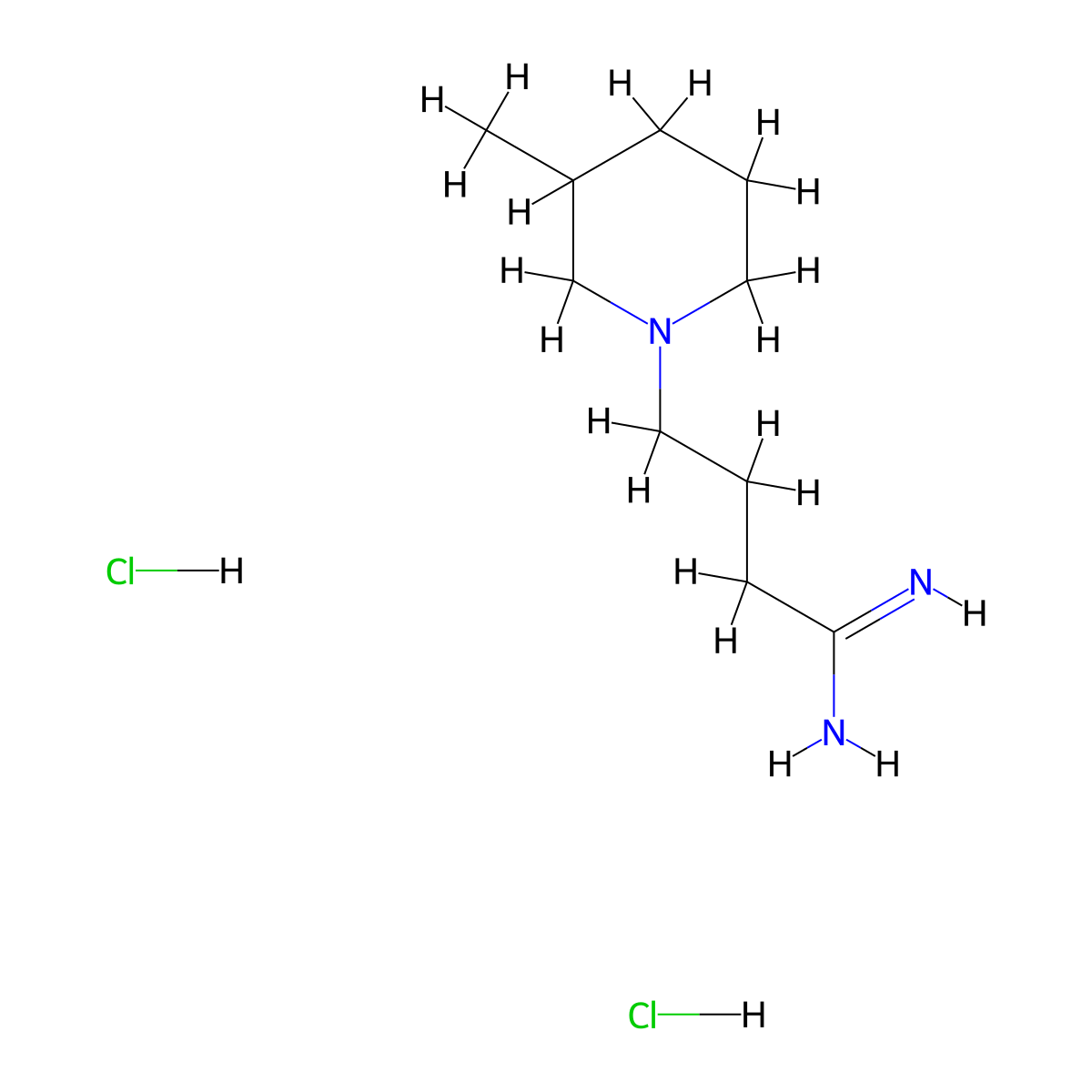 4-(3-Methylpiperidin-1-yl)butanimidamide dihydrochloride molecular structure, CAS 1240529-03-6