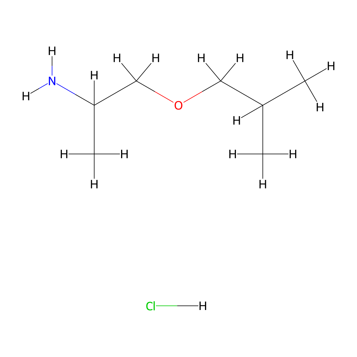 1-(2-Methylpropoxy)propan-2-amine hydrochloride molecular structure, CAS 1240529-05-8