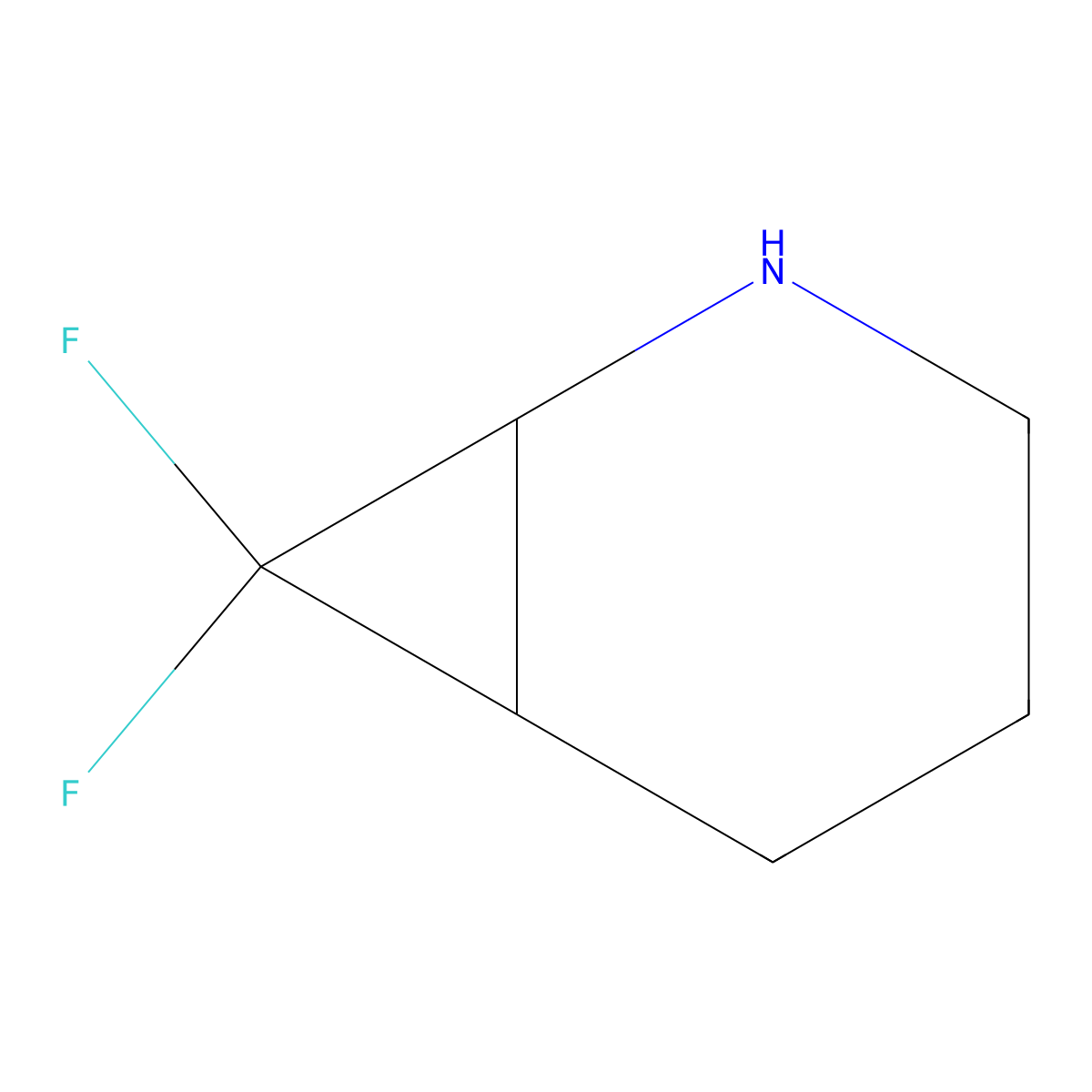 7,7-Difluoro-2-azabicyclo[4.1.0]heptane molecular structure, CAS 1240529-17-2